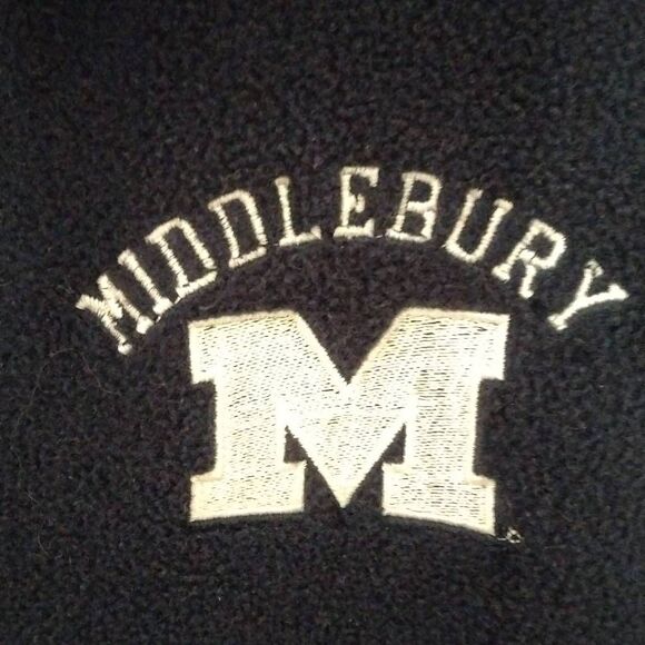 Middlebury College Fleece Vest by Charles River Apparel Small Navy Blue - Picture 1 of 13